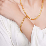 Lightweight Wheat Gold Bracelet