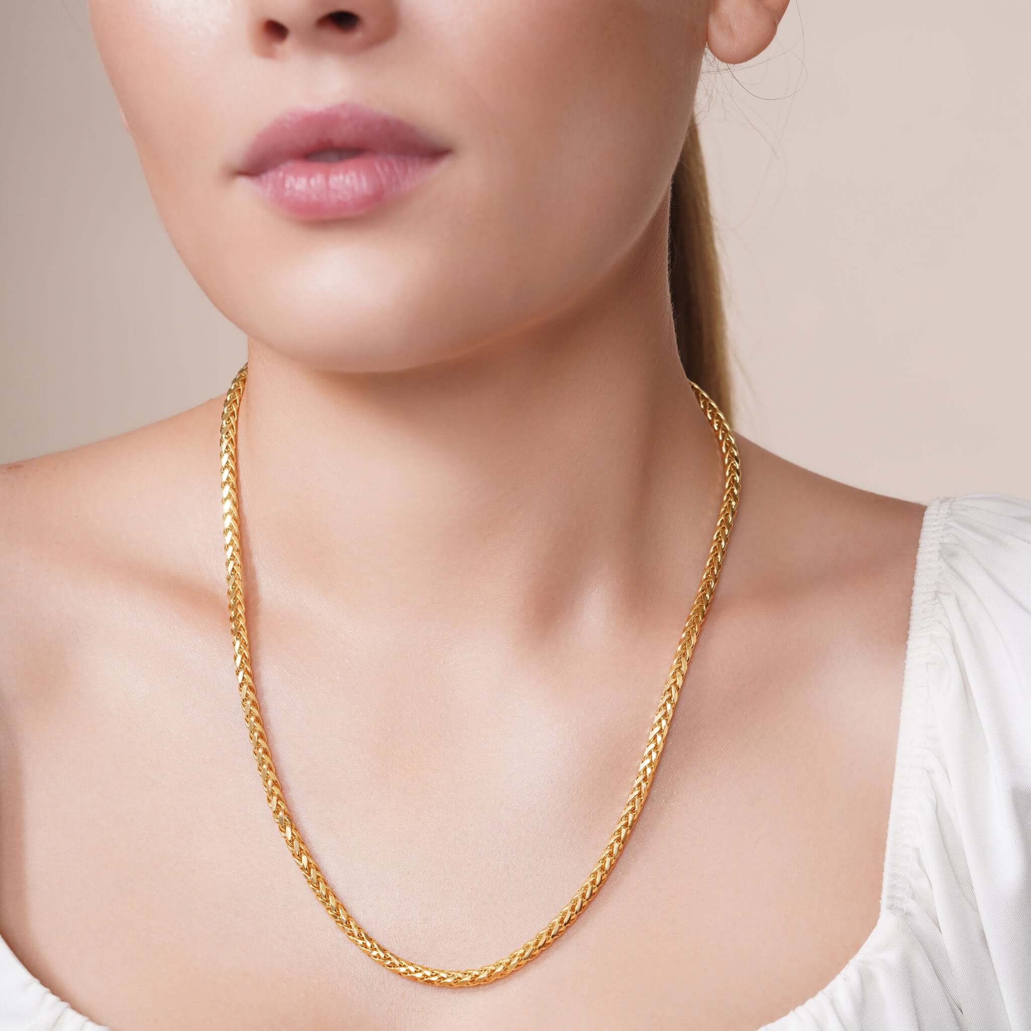 Lightweight Wheat Gold Chain