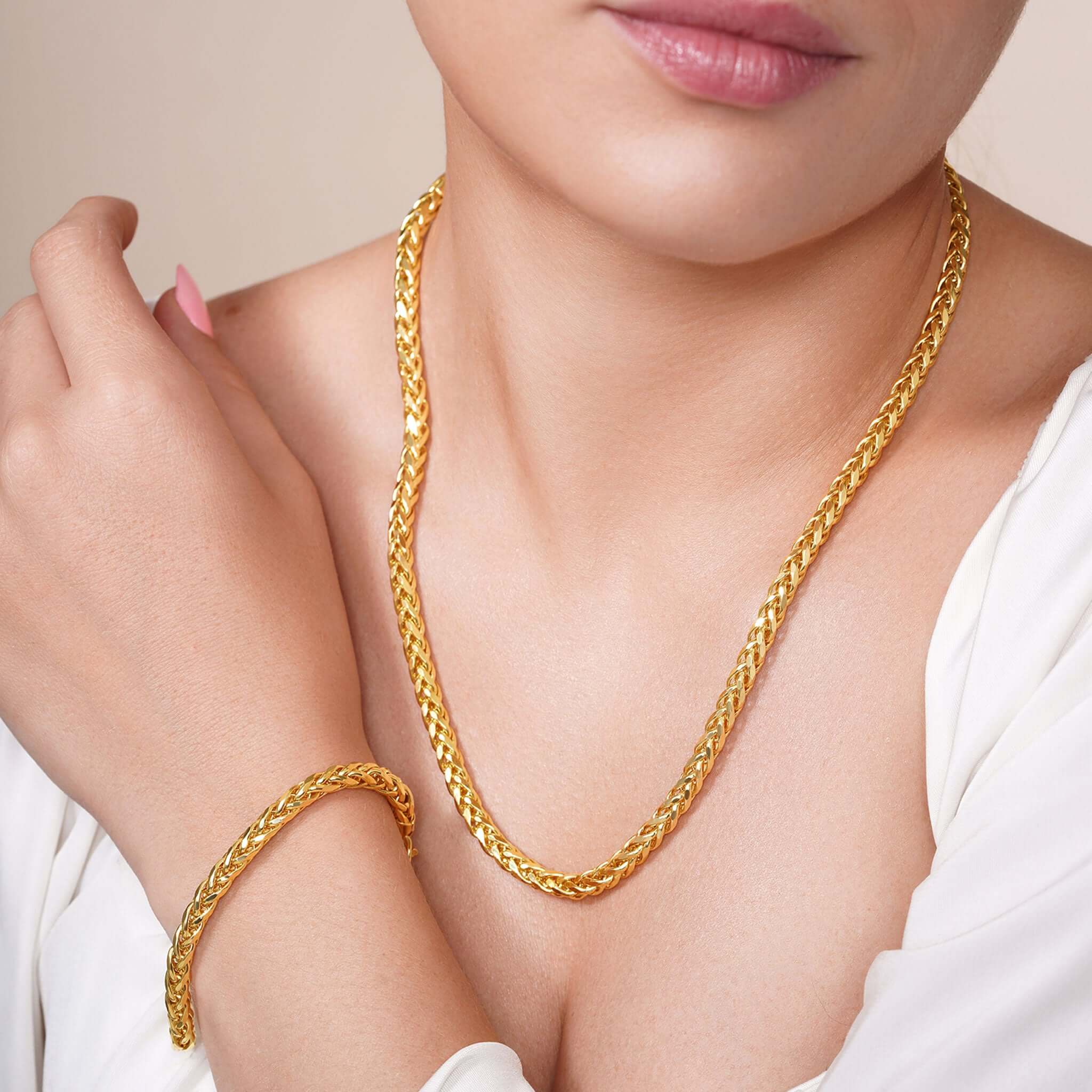 Lightweight Wheat Gold Chain