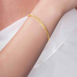 Gold Curb Link Bracelet
