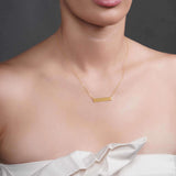 Horizontal Gold Bar Necklace