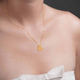 Engravable Gold Heart Necklace