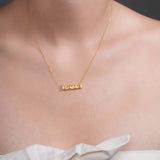 Gold Puffy Mama Necklace