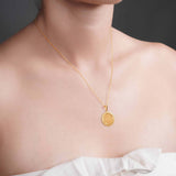 Engravable Gold Charm Pendant