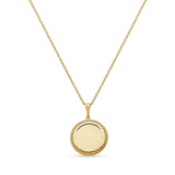 Engravable Gold Charm Pendant