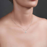 Small Round Gold Charm Pendant With Ball Chain