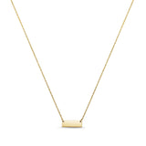 Small Horizontal Gold Bar Necklace