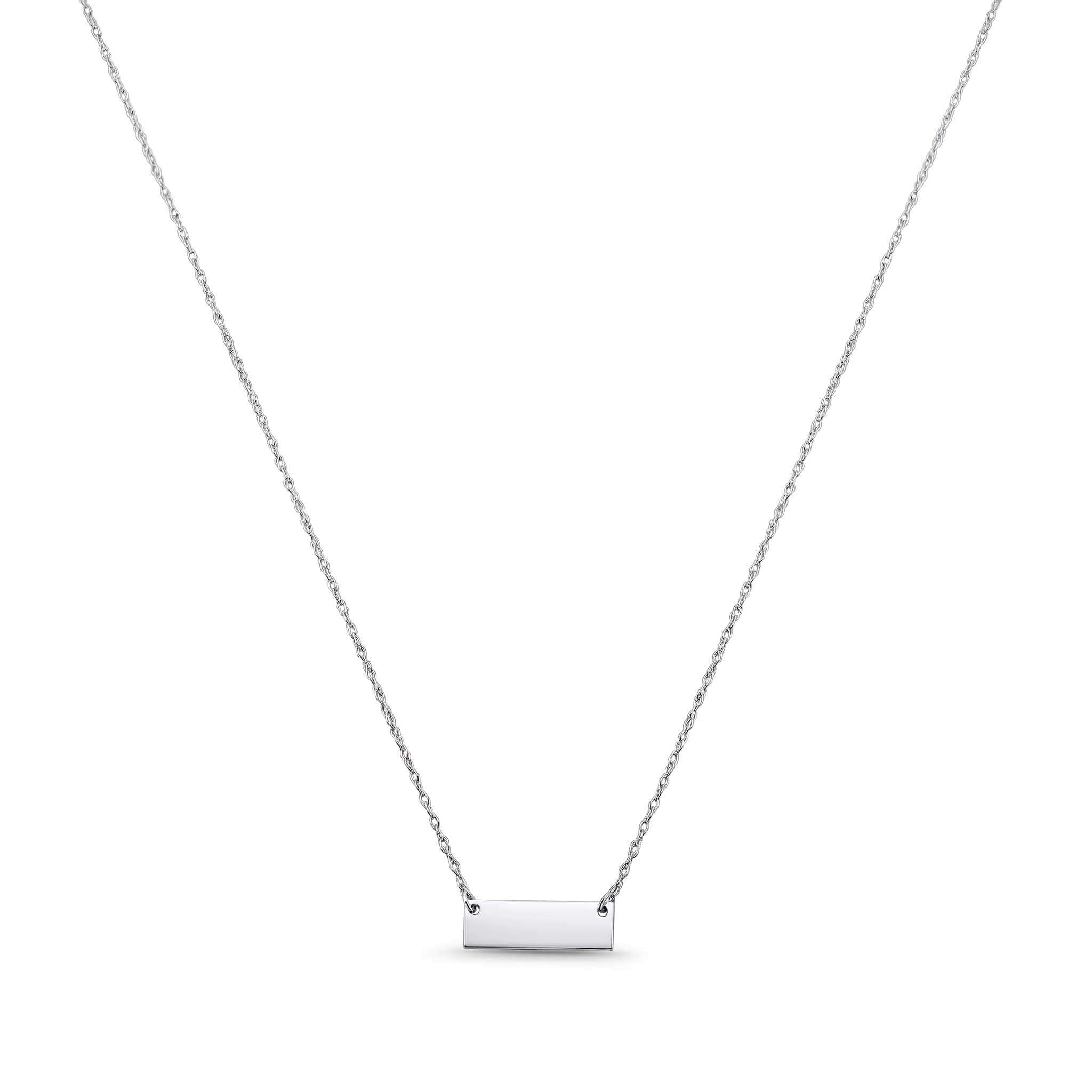 Small Horizontal Gold Bar Necklace