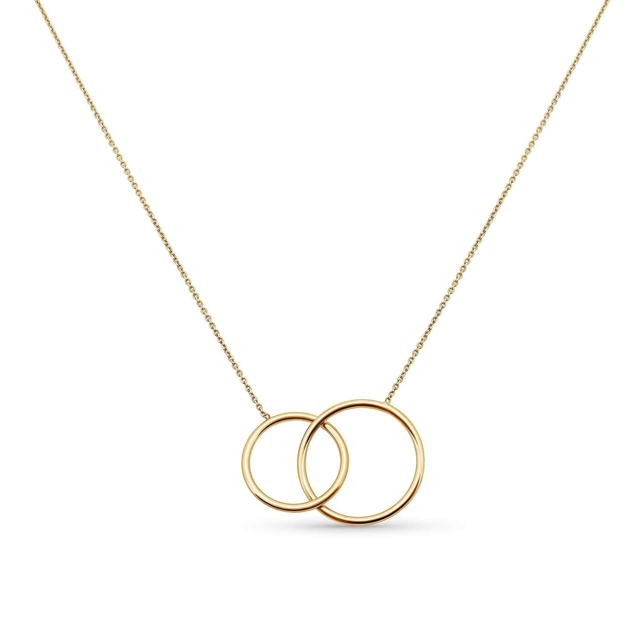 Interlocking Gold Circles Necklace