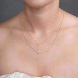 Layered Gold Dangle Necklace