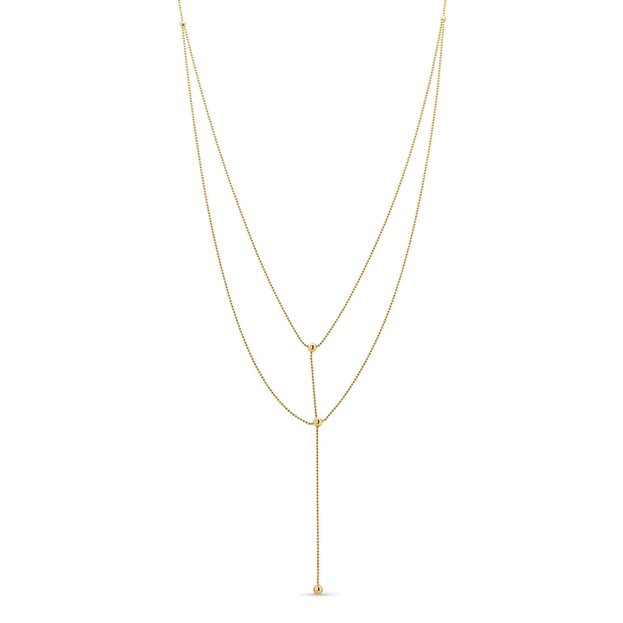 Layered Gold Dangle Necklace