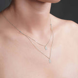 Adjustable Layered Double Tag Gold Necklace