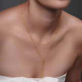 Adjustable Layered Multi Strand Dangle Necklace