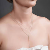 Adjustable Layered Multi Strand Dangle Necklace