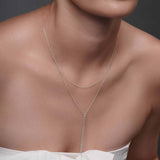 Adjustable Layered Multi Strand Dangle Necklace