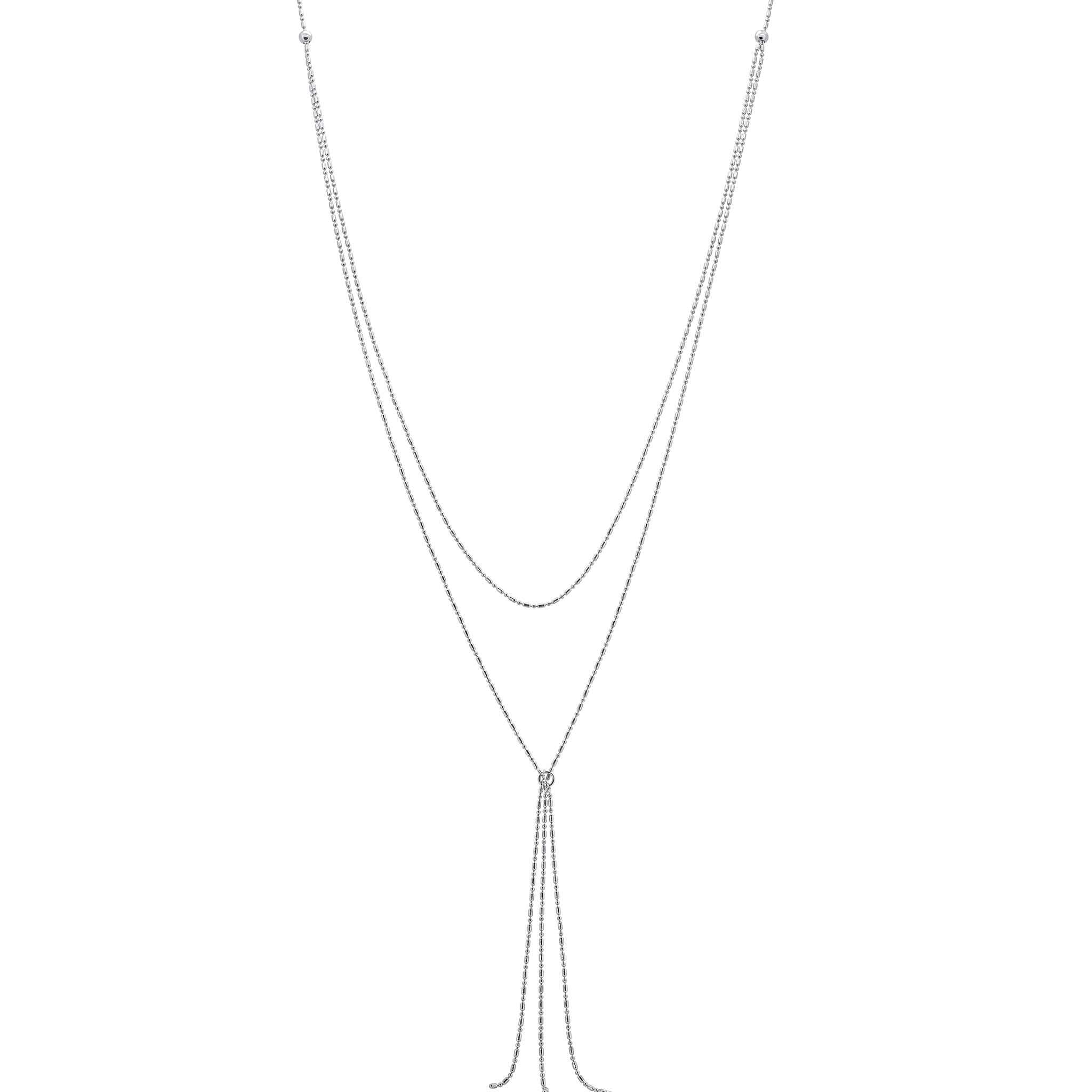 Adjustable Layered Multi Strand Dangle Necklace