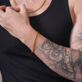 Men's Diamond Cut Franco Gold Bracelet