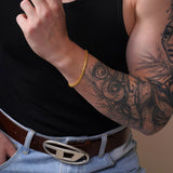 Men's Diamond Cut Franco Gold Bracelet