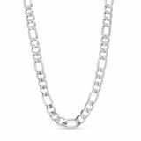 Men's Figaro White Gold Chain