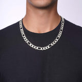 Men's Figaro White Gold Chain