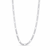 Men's Figaro White Gold Chain