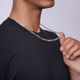Men's Figaro White Gold Chain