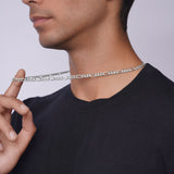 Men's Figaro White Gold Chain