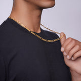 Men's Figaro Yellow Gold Chain