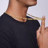 Men's Figaro Yellow Gold Chain