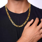 Men's Figaro Yellow Gold Chain