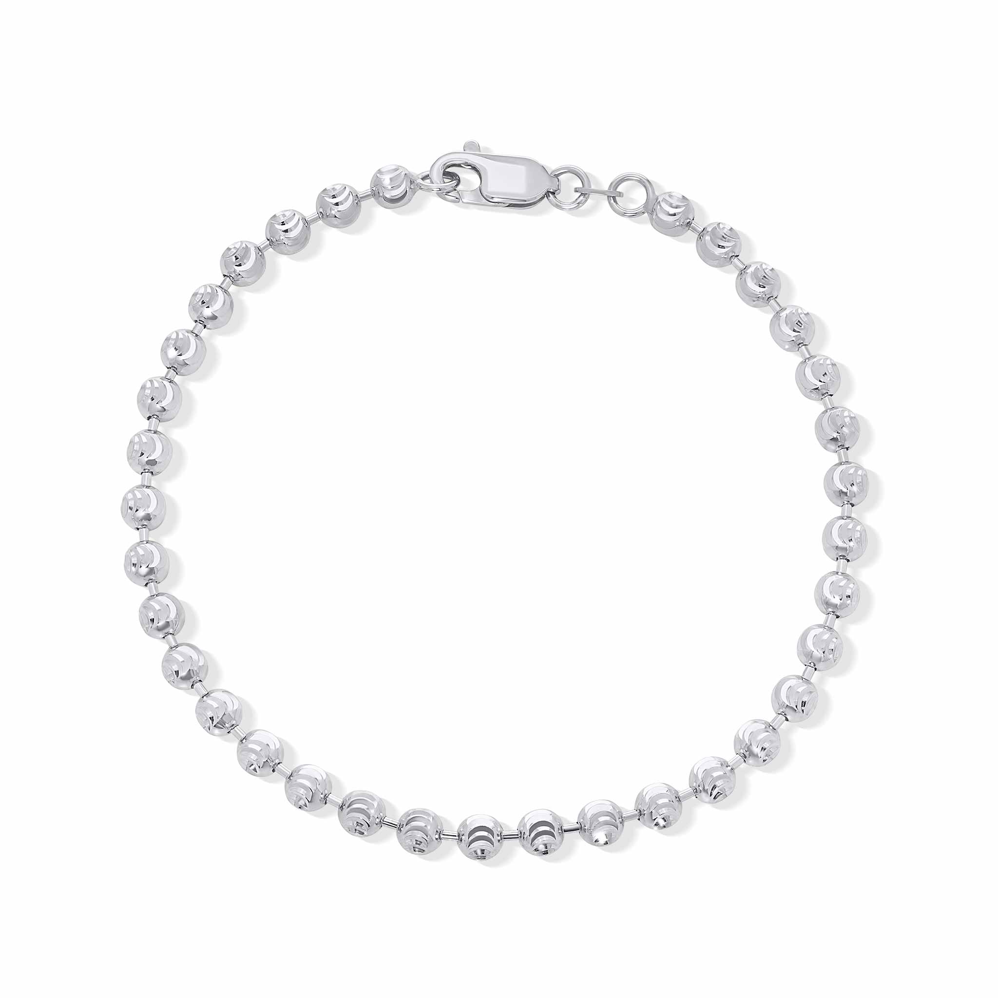 Moon Cut Gold Bead Bracelet