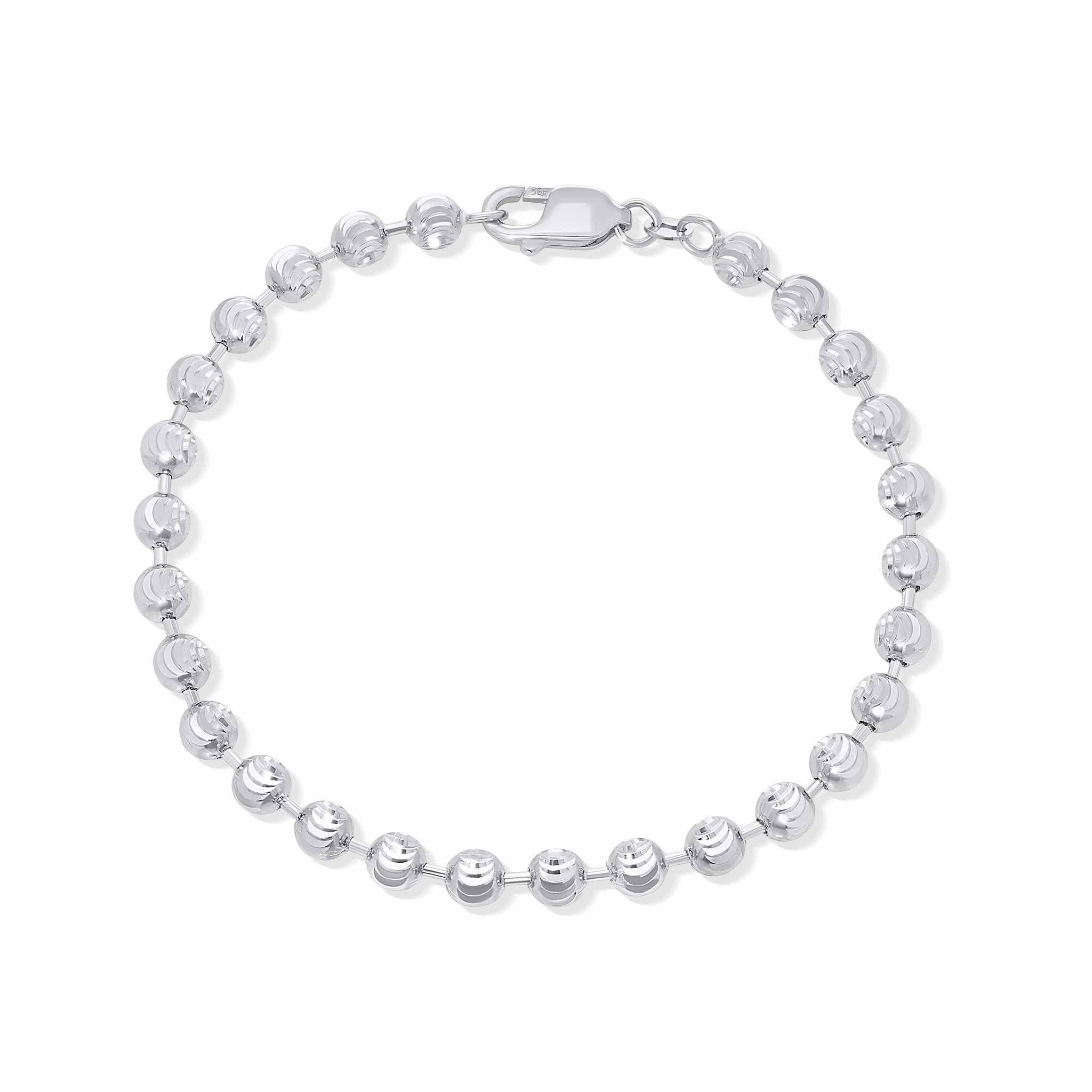 Moon Cut Gold Bead Bracelet