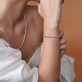 Moon Cut Gold Bead Bracelet