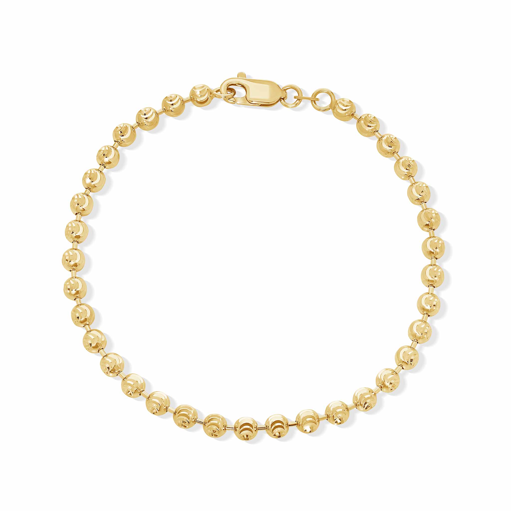 Moon Cut Gold Bead Bracelet