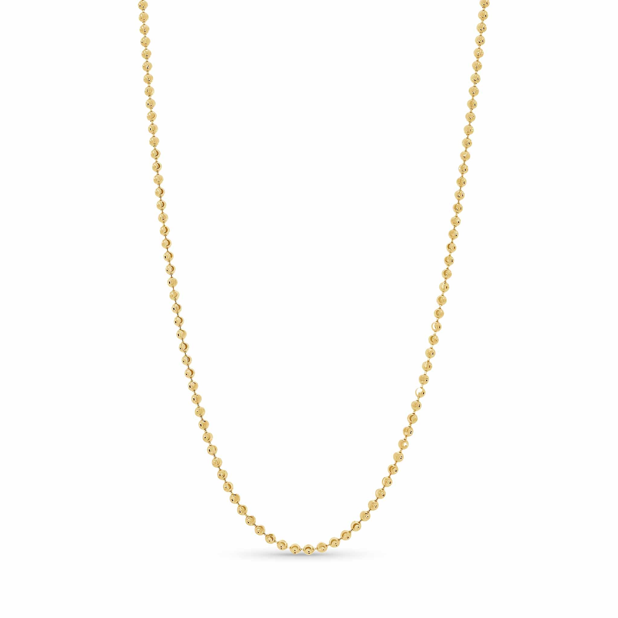 Moon Cut Gold Bead Chain
