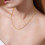 Moon Cut Gold Bead Chain