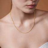 Moon Cut Gold Bead Chain