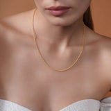 Moon Cut Gold Bead Chain