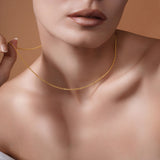 Moon Cut Gold Bead Chain