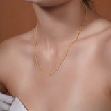 Moon Cut Gold Bead Chain