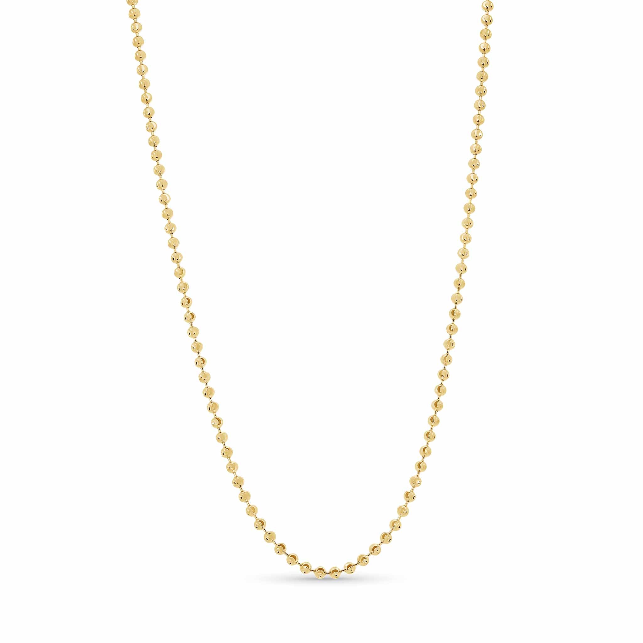 Moon Cut Gold Bead Chain