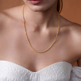 Moon Cut Gold Bead Chain