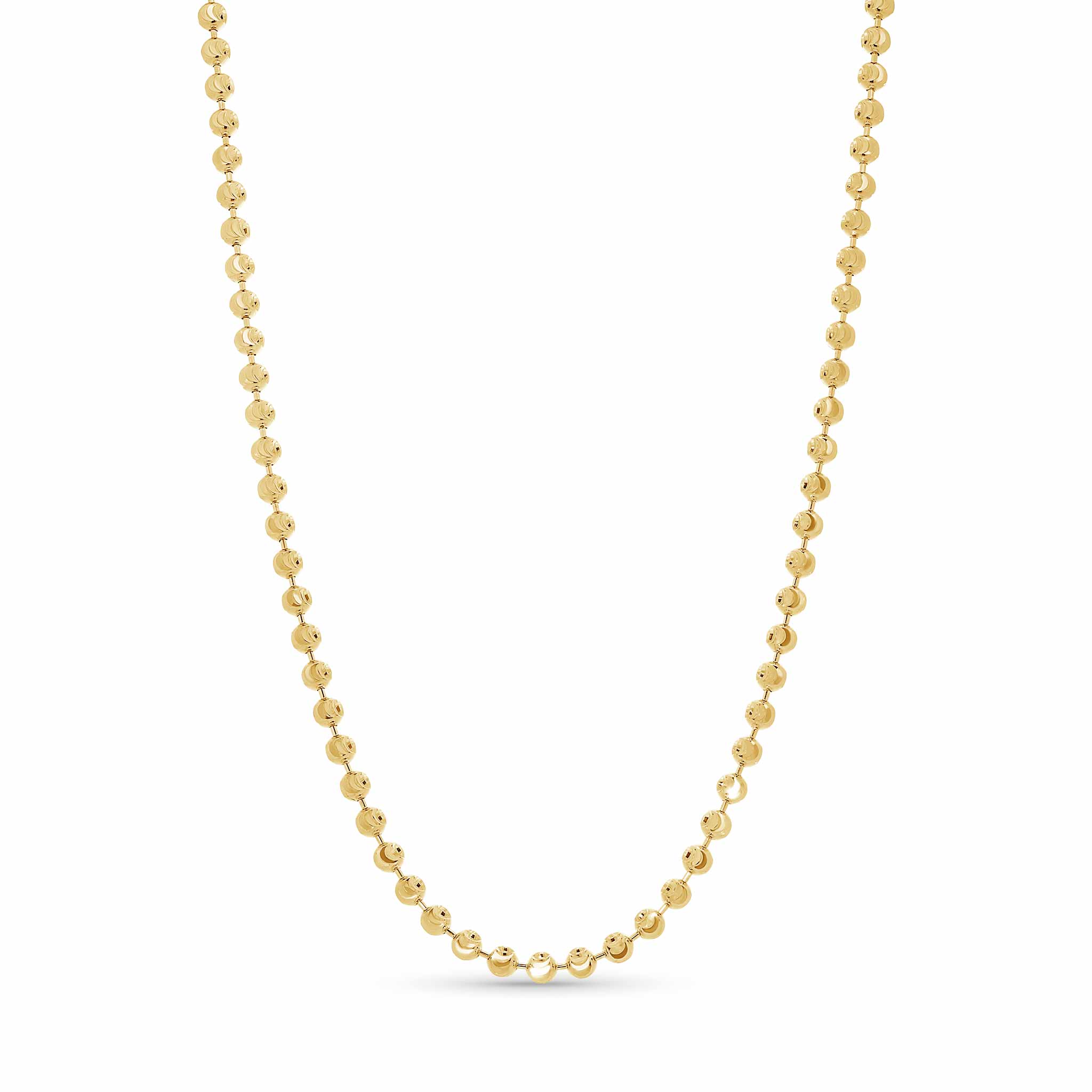 Moon Cut Gold Bead Chain