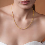 Moon Cut Gold Bead Chain