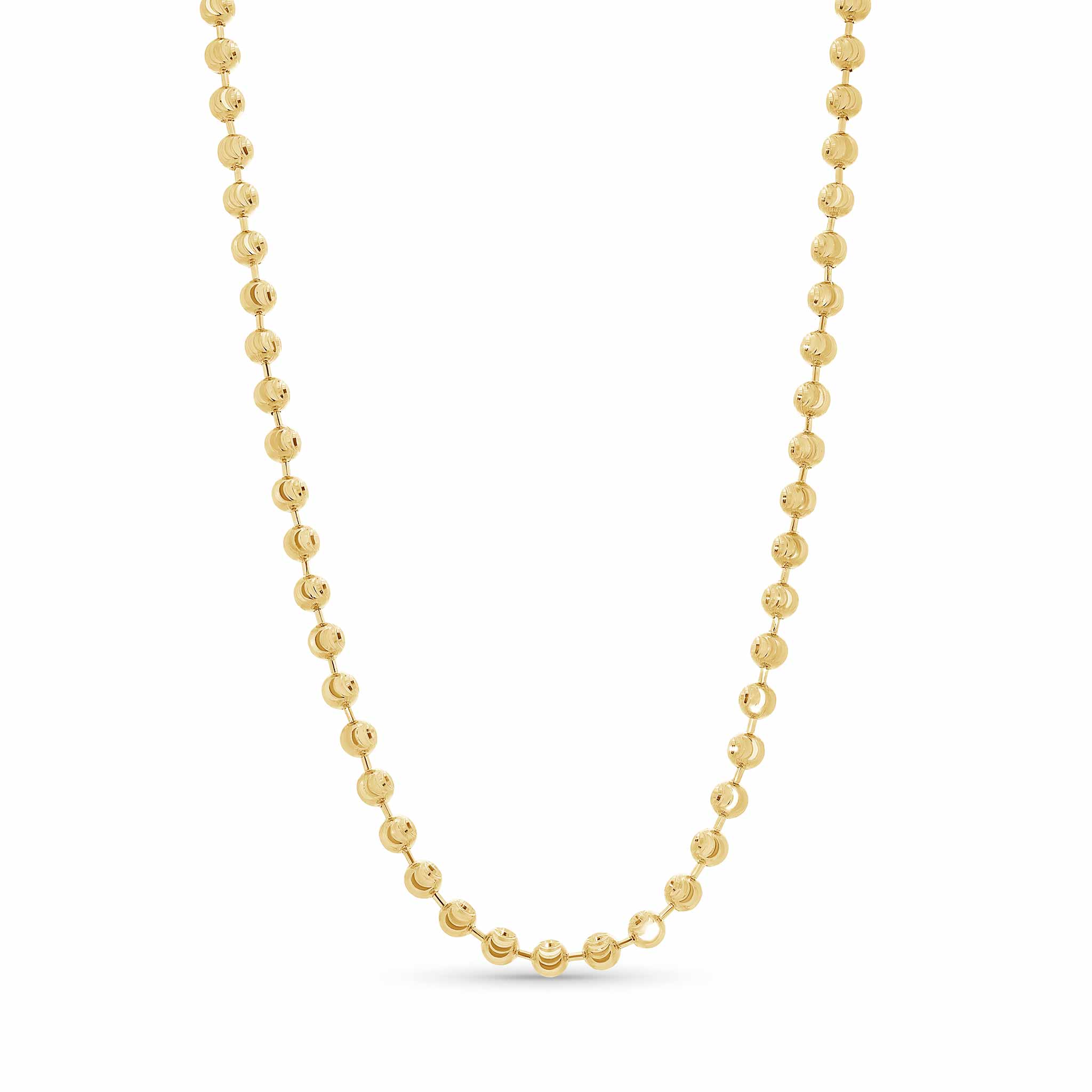 Moon Cut Gold Bead Chain