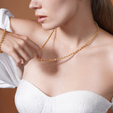 Moon Cut Gold Bead Chain