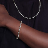 Men's Moon Cut Beat Gold Bracelet