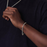 Men's Moon Cut Beat Gold Bracelet