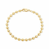 Men's Moon Cut Beat Gold Bracelet