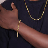 Men's Moon Cut Beat Gold Bracelet